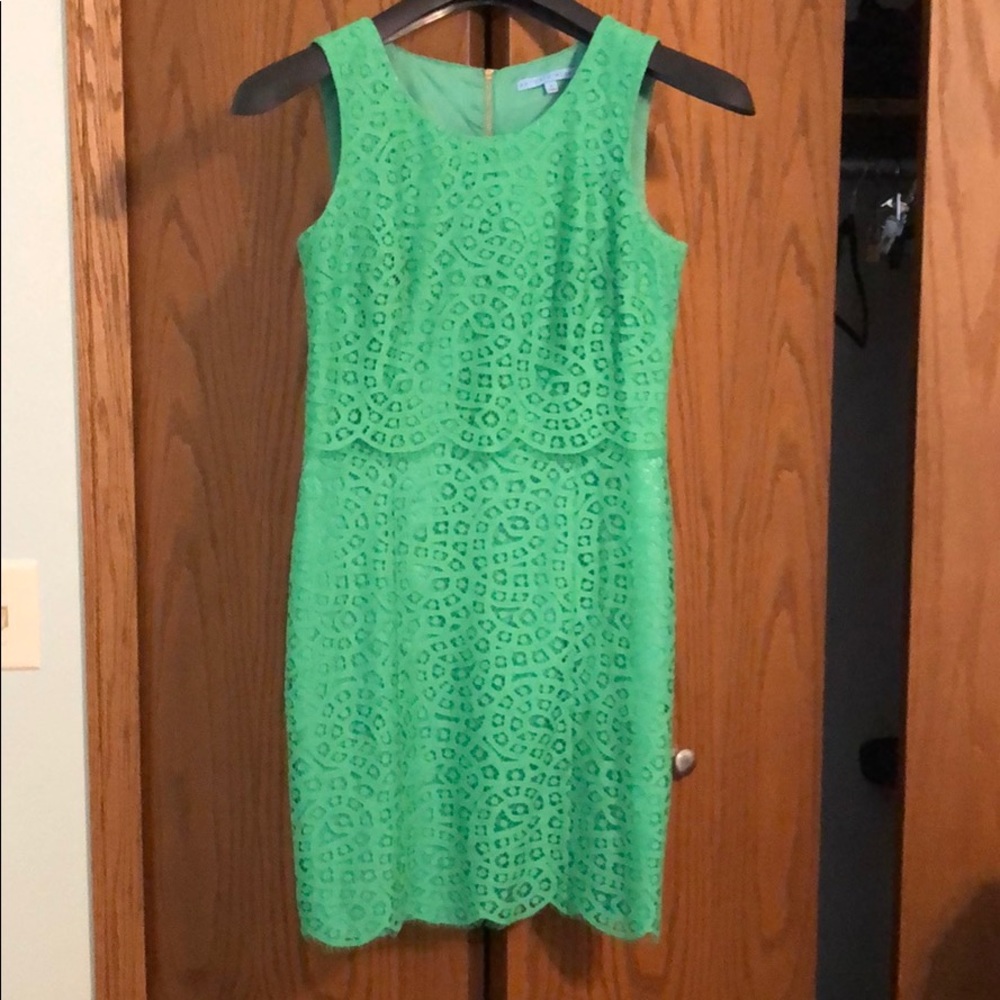 Lace overlay dress